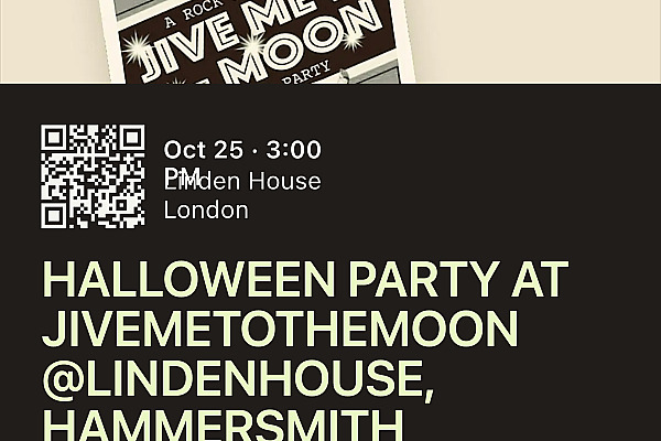 HALLOWEEN DANCE PARTY at JiveMeToTheMoon @LindenHouse, Hammersmith
